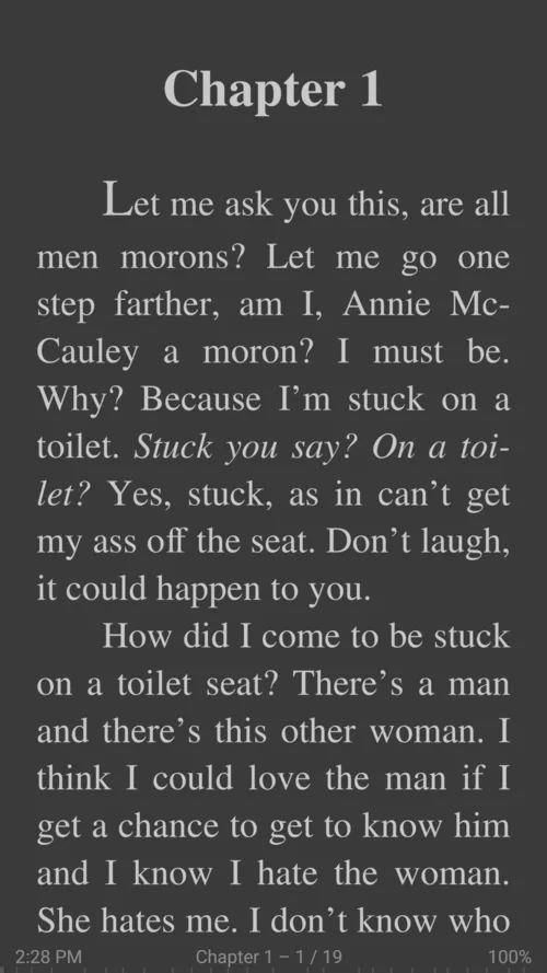 The same chapter on a dark page