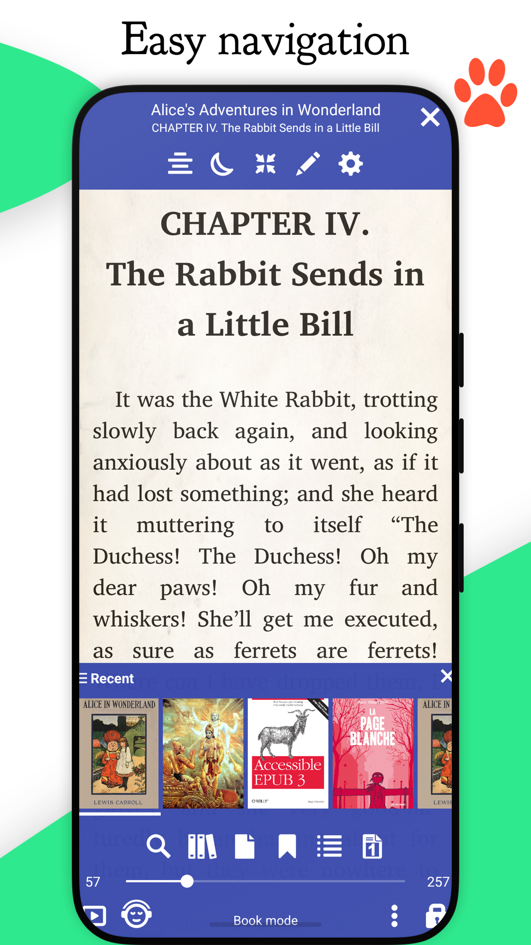 Librera Reader page navigation
