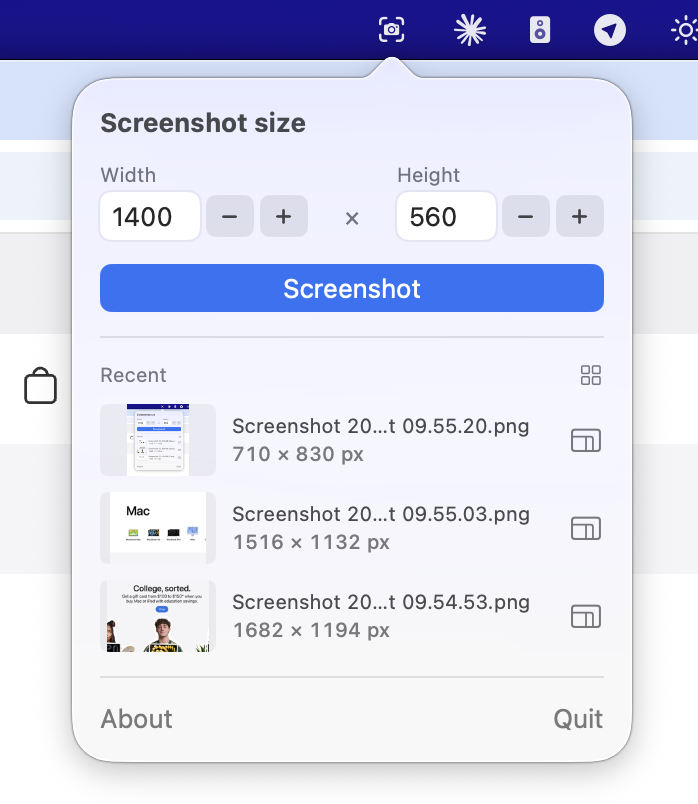 Screenshot Helper screenshot