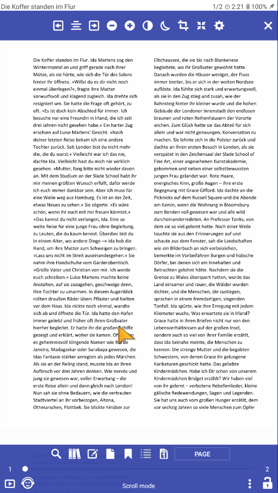 Column selectio in PDF